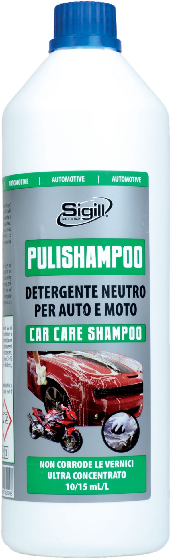 Neutral detergent shampoo for any type of vehicle