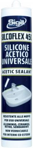 Silicone sealant suitable for sealing non-porous supports such as glass and glass, glass and metal, metal and metal joints, SILCOFLEX 450