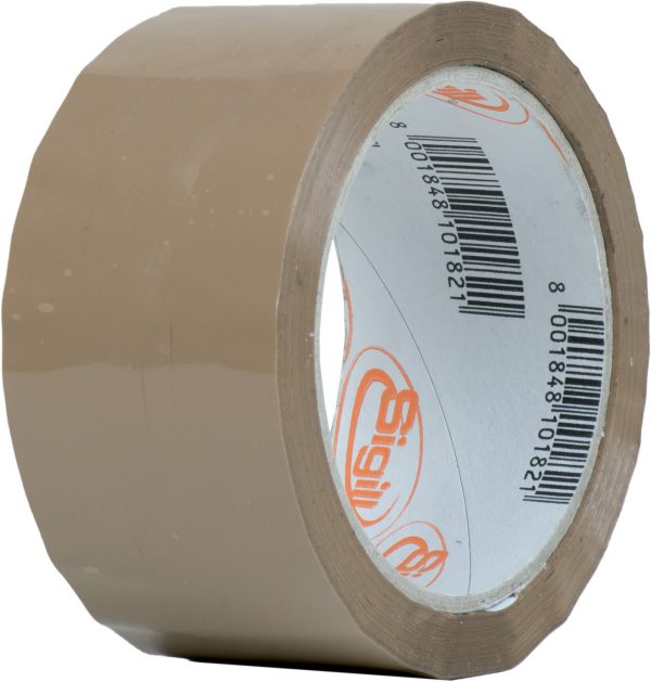 Self-adhesive tape with PPA support and acrylic adhesive in water dispersion, soft and noiseless uncoiling.